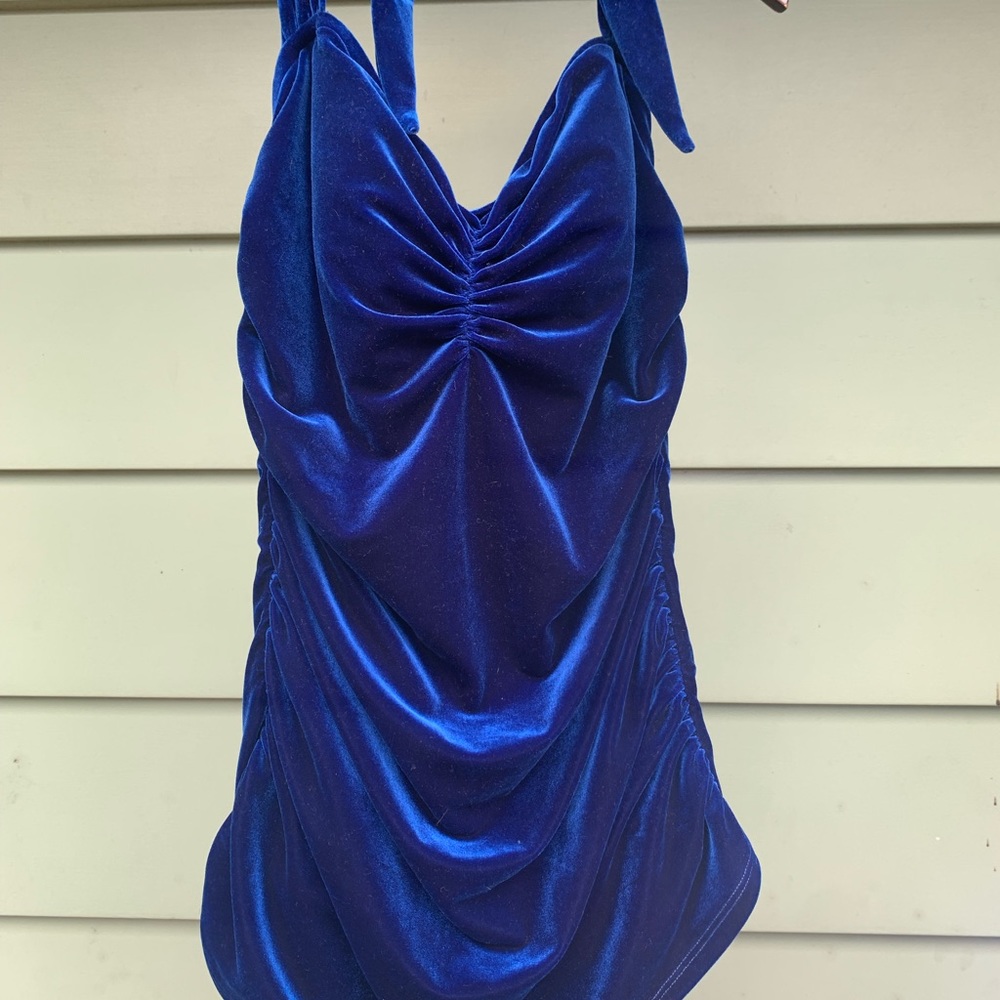 Blue Velvet Bombshell bathing suit from ModCloth